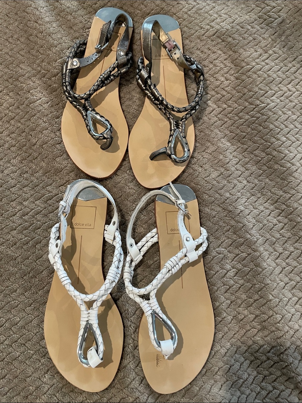 Dolce Vita Braided T-Strap Sandals bundle